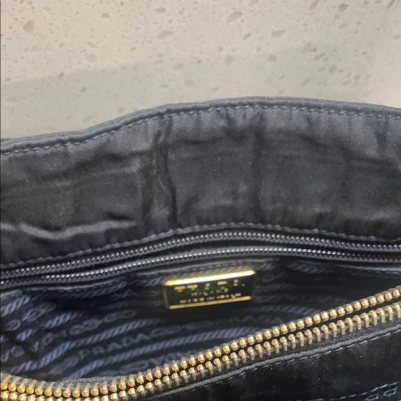 Prada Black and Gold Chain Shoulder Bag - Picture 7 of 9